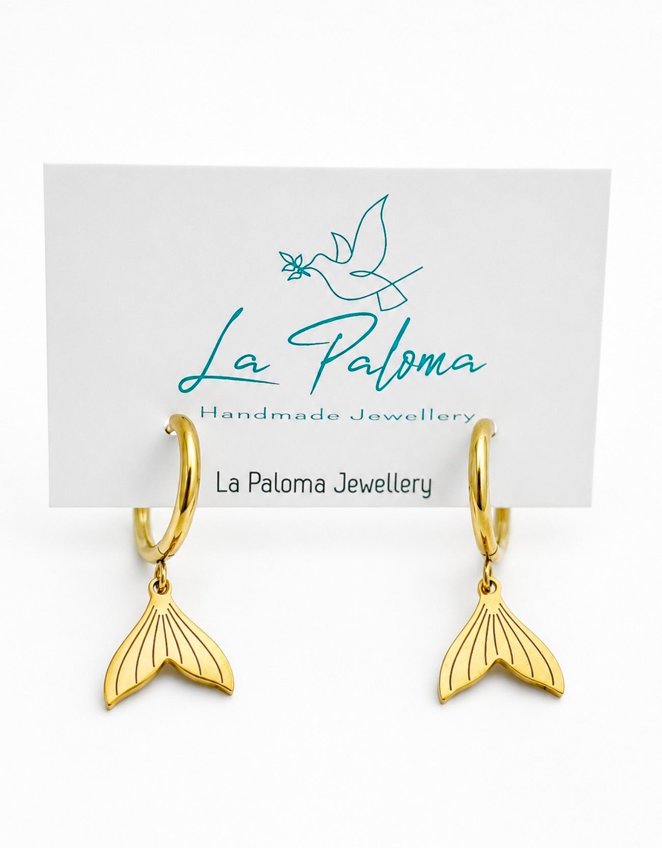 Golden Mermaid Tail Earrings