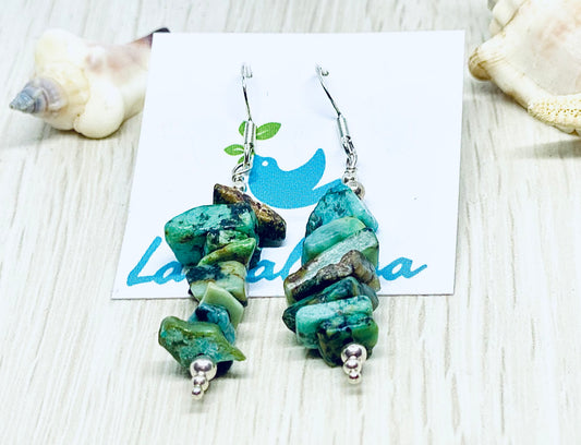 AFRICAN TURQUOISE EARRINGS